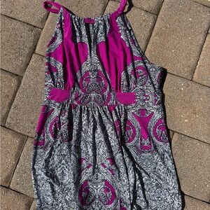 Purple and Black Patterned top